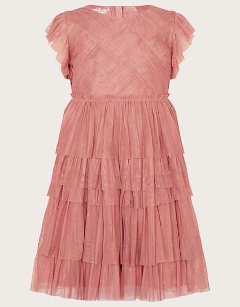 Weave Mesh Party Dress, Pink (PINK), large