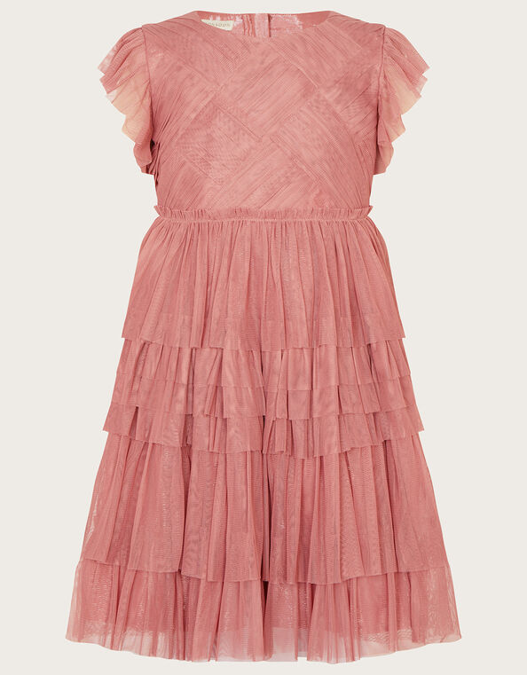 Weave Mesh Party Dress, Pink (PINK), large