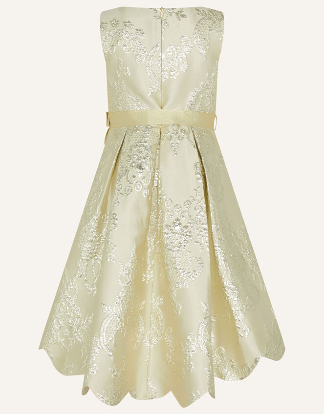 Amira Jacquard Dress, Gold (GOLD), large