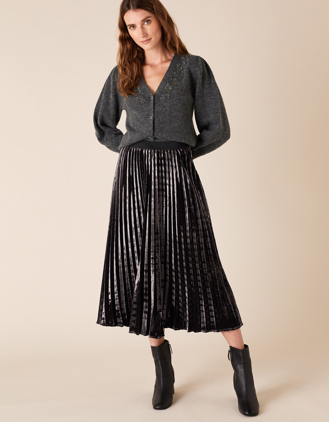 Velvet skirt deals m&s