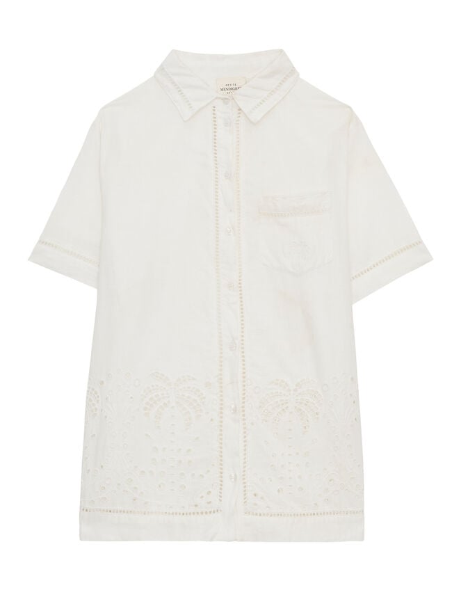 Petite Mendigote Tinia Embroidered Blouse, Natural (ECRU), large