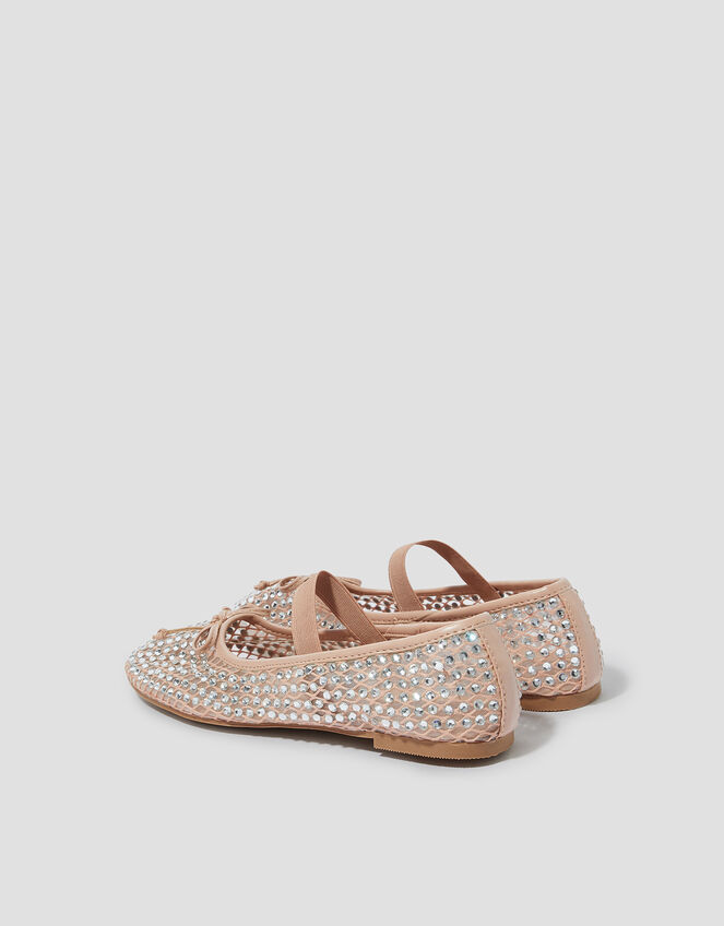 Gabi Diamante Mesh Ballet Flats, Pink (PINK), large