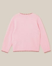 Ballerina Embroidered Crew Neck Jumper, Pink (PINK), large