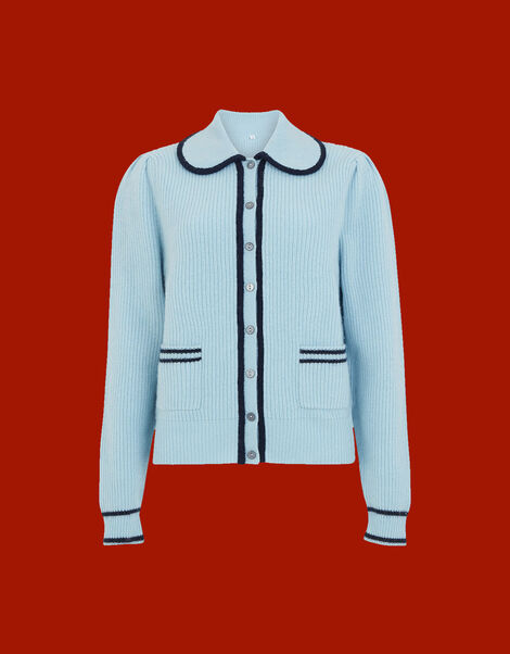 Mirla Beane Cecilia Cardigan Blue, Blue (BLUE), large