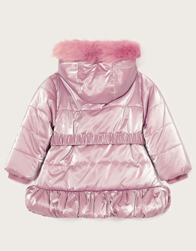 Baby Metallic Skirted Coat, Pink (PINK), large