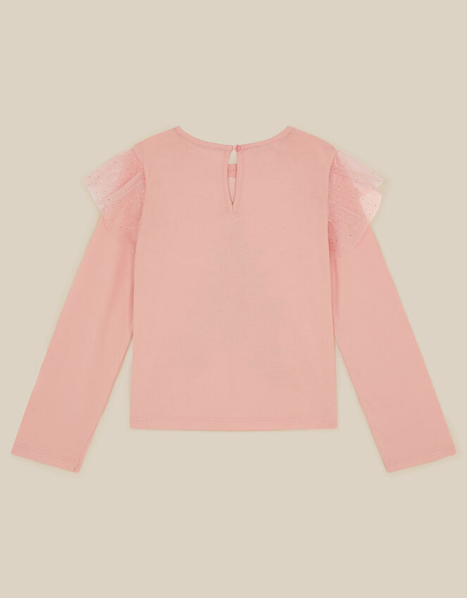 Embellished Christmas Tree Long Sleeve Top, Pink (PINK), large