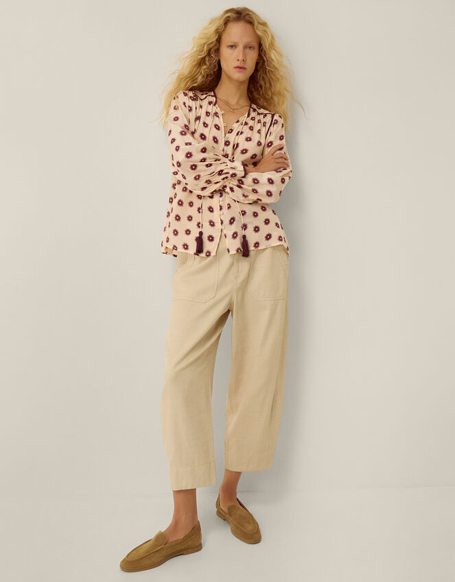 Saira Floral Print Blouse, Ivory (IVORY), large