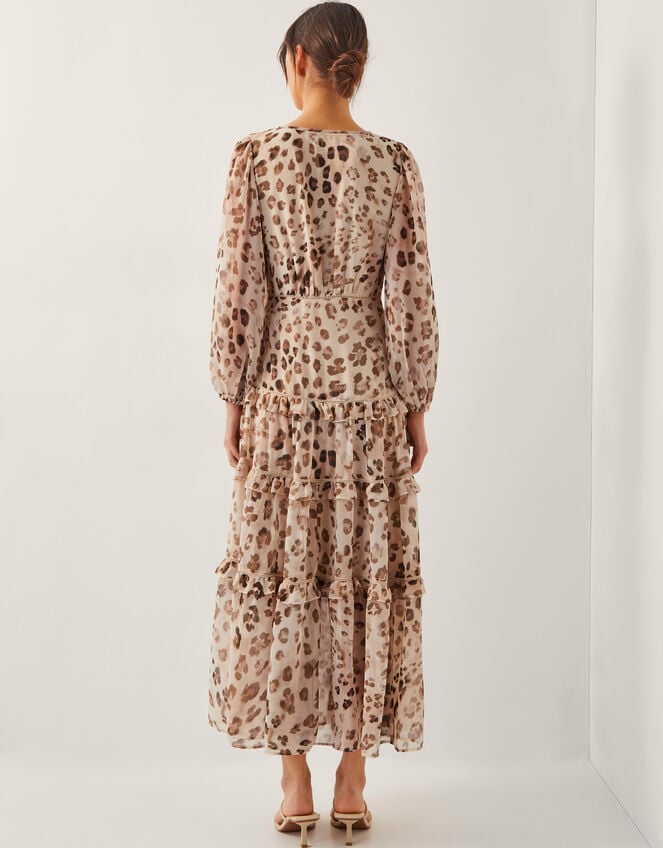 Leona Leopard Print Maxi Dress, Brown (BROWN), large