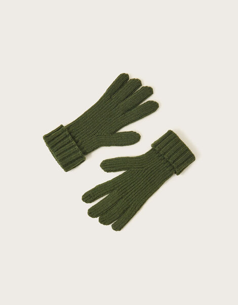 Plaint Knit Gloves, Green (GREEN), large
