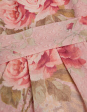 Baby Tia Floral Ruffle Jumpsuit, Pink (DUSKY PINK), large