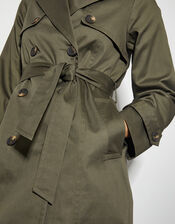 Matilda Midi Trench Coat, Green (KHAKI), large
