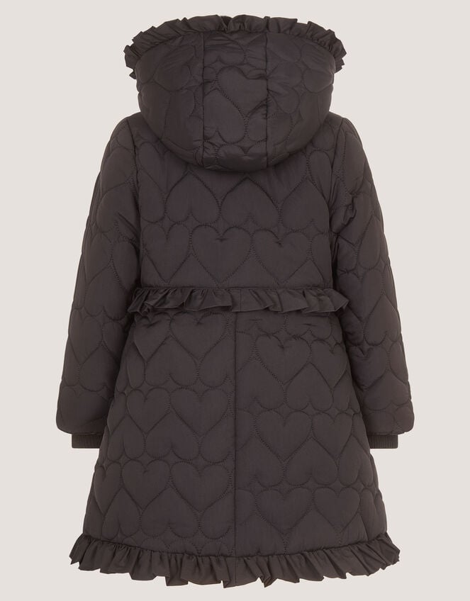Harriett Heart Quilted Coat, Black (BLACK), large