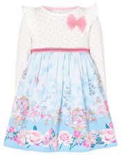 Baby Tea Party 2-in-1 Dress in Organic Cotton, Ivory (IVORY), large