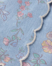 Floral Denim Skort, Blue (BLUE), large