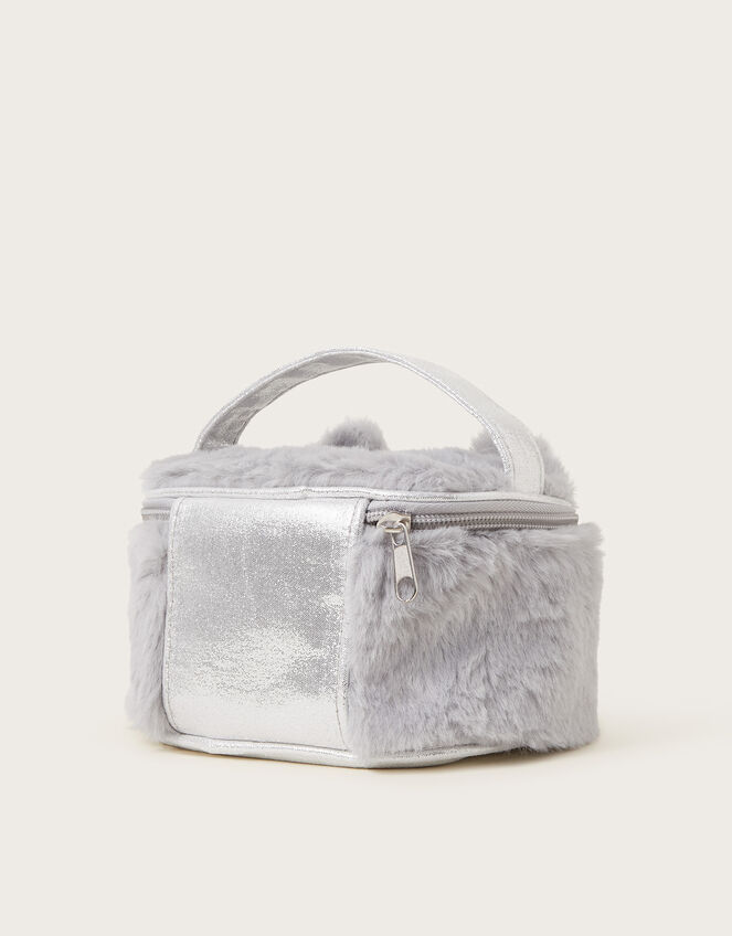 Faux Fur Cat Make Up Bag, , large