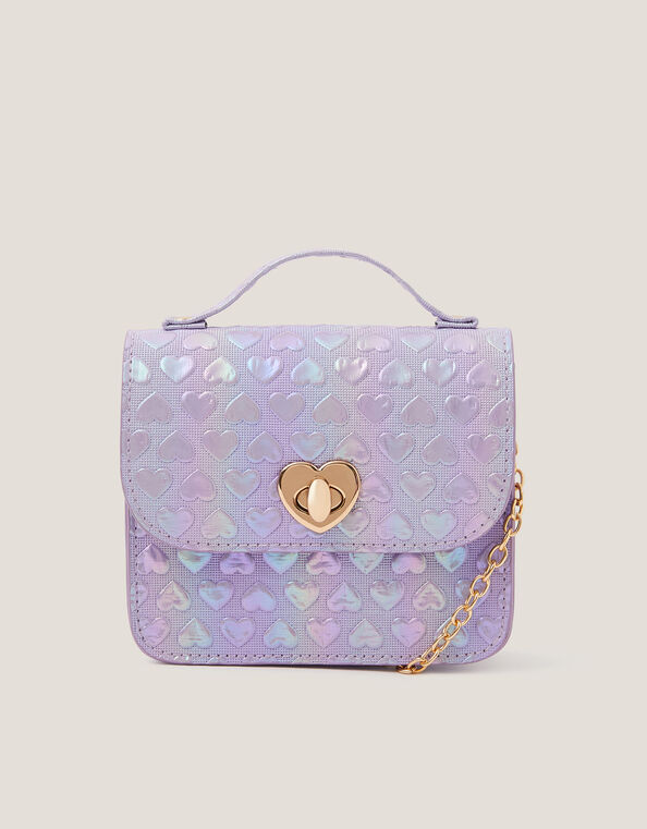 Rainbow Heart Satchel Purse, , large