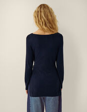 Tina Tie Side Jumper, Blue (NAVY), large