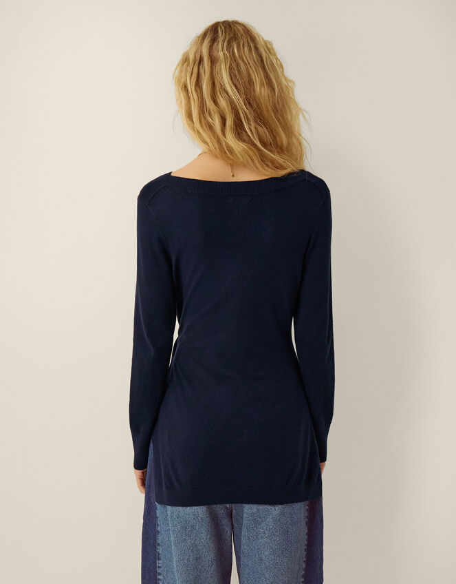Tina Tie Side Jumper, Blue (NAVY), large