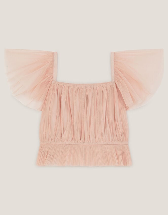 Olene Pleat Tulle Top, Pink (PALE PINK), large