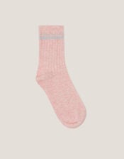 Sparkle Ribbed Socks, Pink (PINK), large