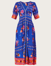 Scarf Print Dress in LENZING™ ECOVERO™, Blue (BLUE), large