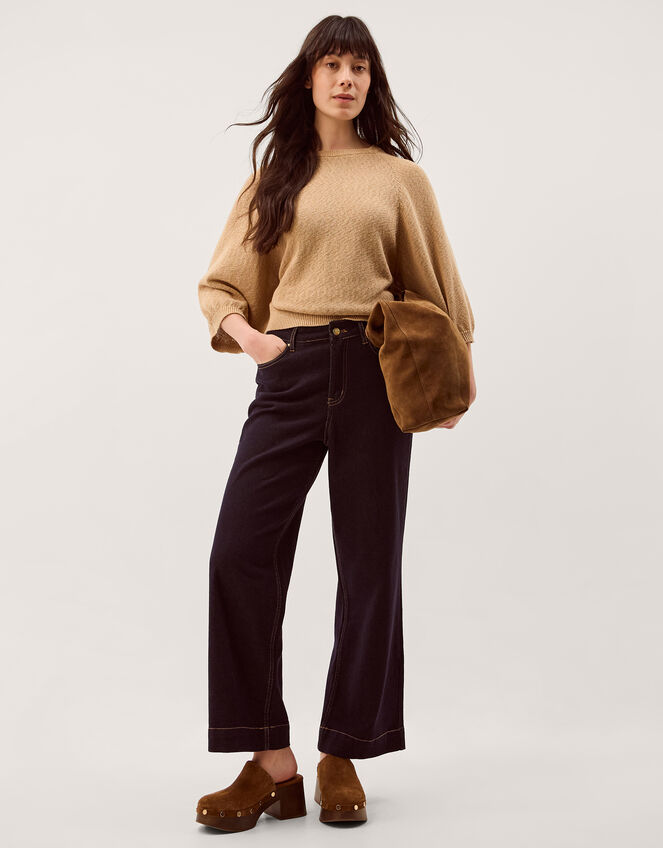 Codie &frac34; Sleeve Jumper, Brown (TOFFEE), large