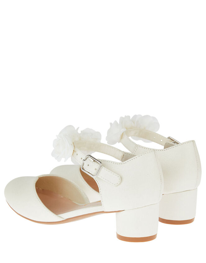 Shimmer Corsage Heels, Ivory (IVORY), large