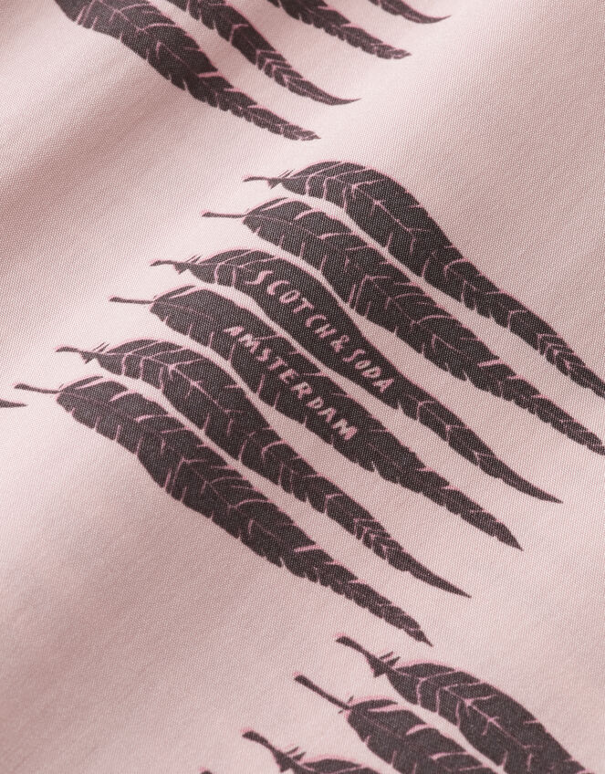 Scotch & Soda Sleeveless Feather Print Midi Dress, Pink (PINK), large