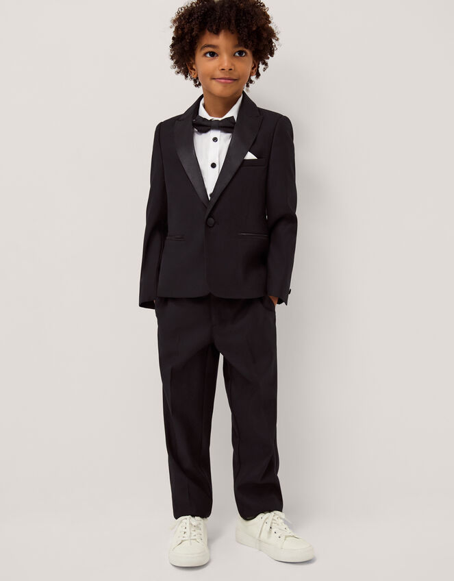 4-Piece Luca Tuxedo with Bow Tie, Black (BLACK), large