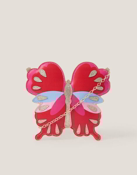 Glitter Butterfly Crossbody Bag, , large
