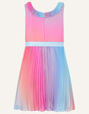 Rainbow Ombre Pleated Dress, Multi (MULTI), large