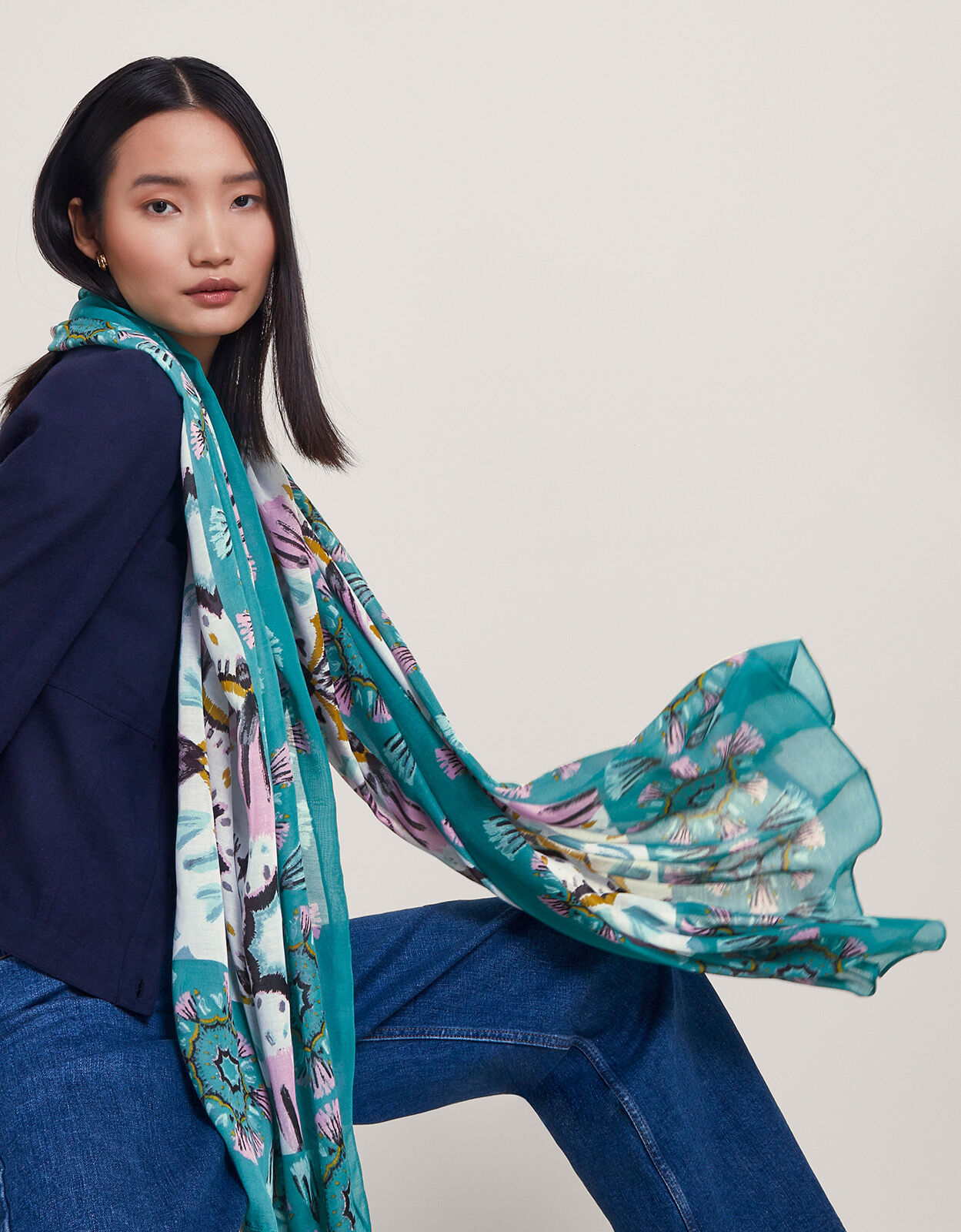 Monsoon silk scarf top