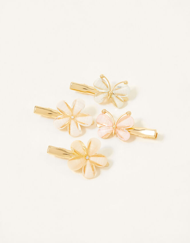 Pastel Gem Hair Clip Set, , large