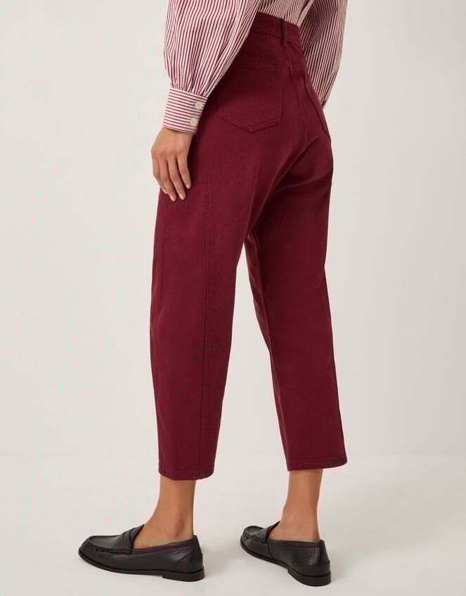 Leah Barrel Jeans, Red (BURGUNDY), large