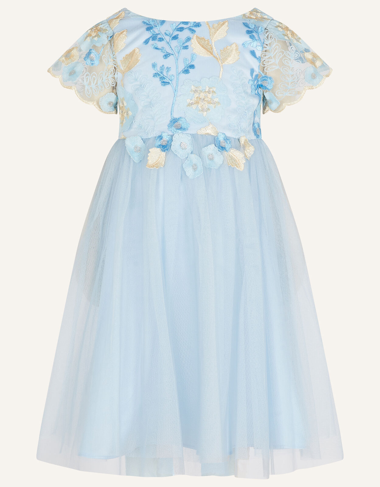 Lucia Embroidered Dress Blue