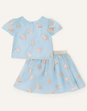 Butterfly Jacquard Set, Blue (BLUE), large