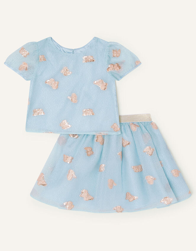 Butterfly Jacquard Set, Blue (BLUE), large