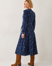 Lulu Daisy Denim Midi Dress, Blue (DENIM BLUE), large