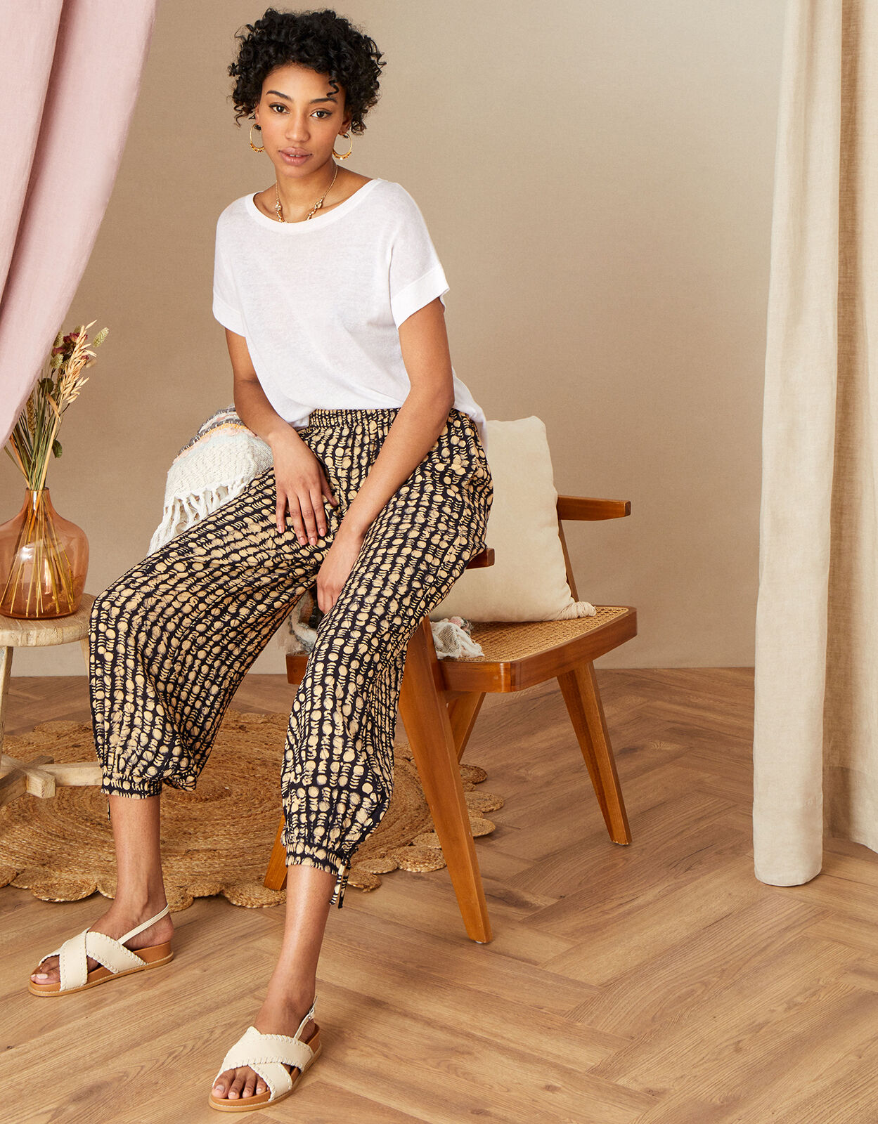 ARTISAN STUDIO Print Trousers Blue 