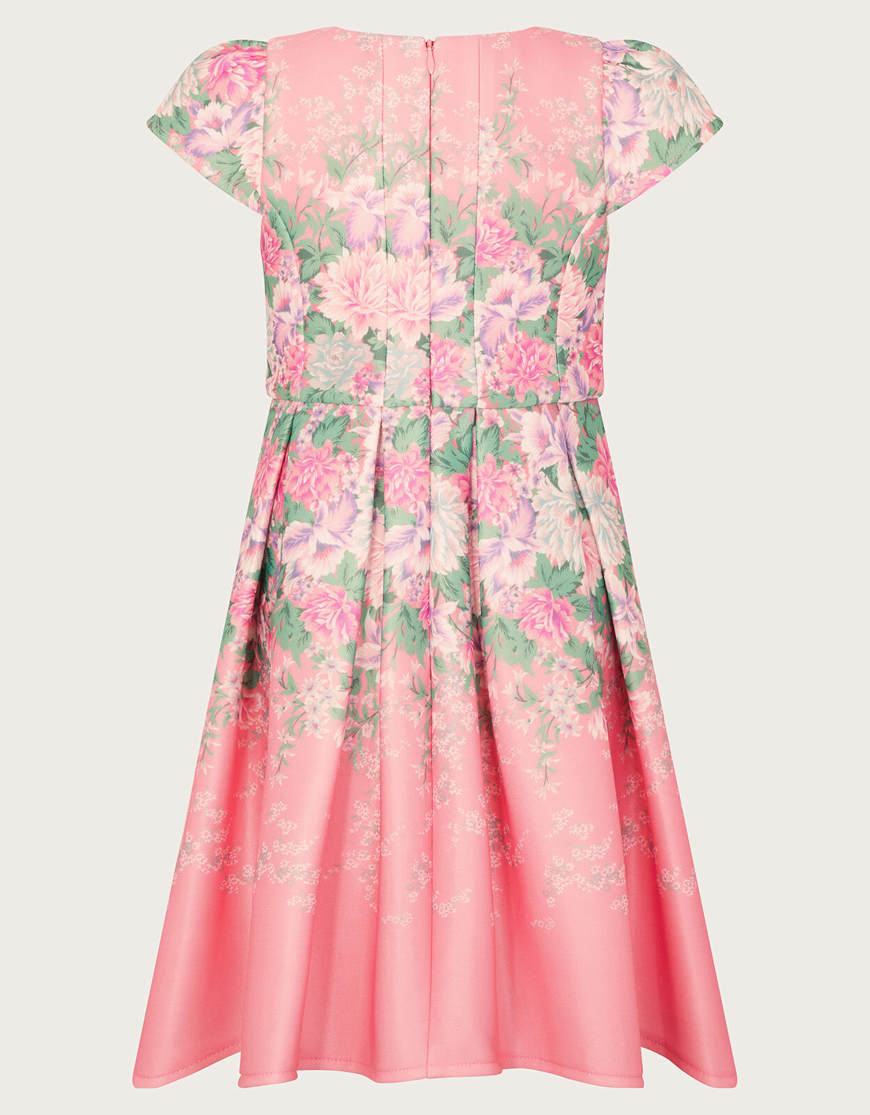 Floral Print Scuba Dress Pink