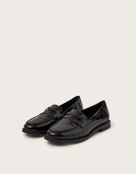 Elsie Patent Loafers, Black (BLACK), large