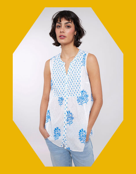 East Clover Top, White (WHITE), large