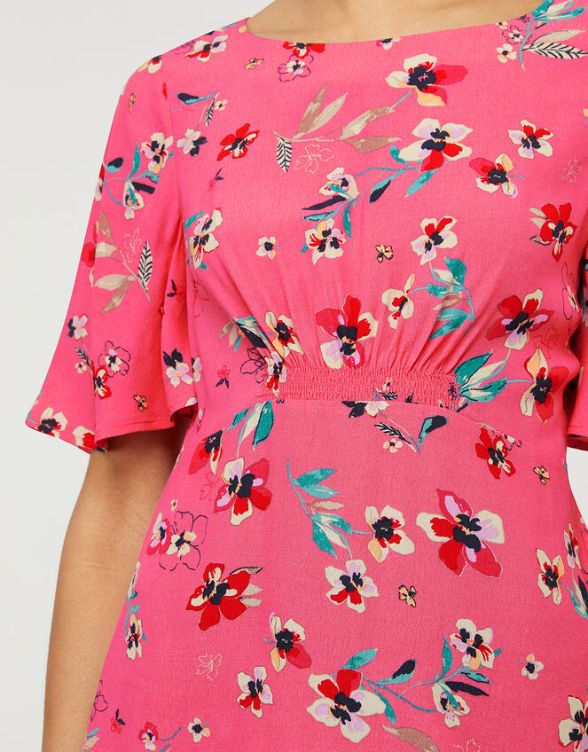 Maisy Floral Top in LENZING™ ECOVERO™, Pink (BLUSH), large
