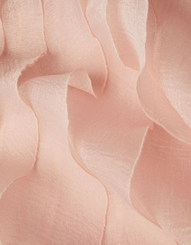 Sequin Waterfall Ruffle Party Dress, Pink (PINK), large