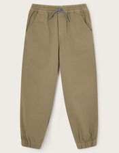 Pull-On Cuffed Pants, Natural (STONE), large