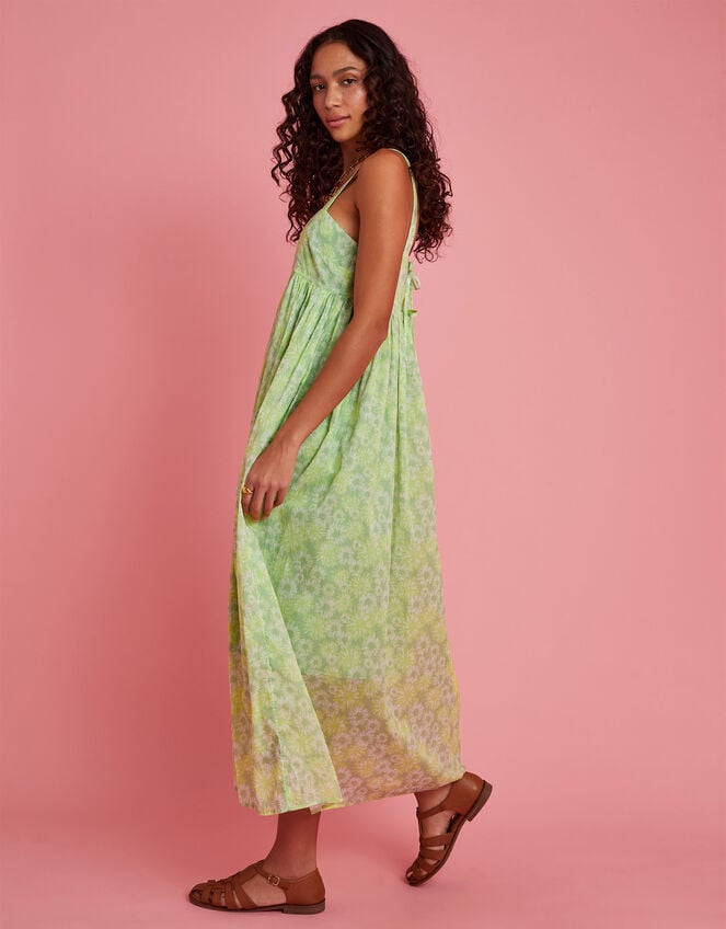 Scotch & Soda Sleeveless Floral Maxi Dress, Green (LIME), large