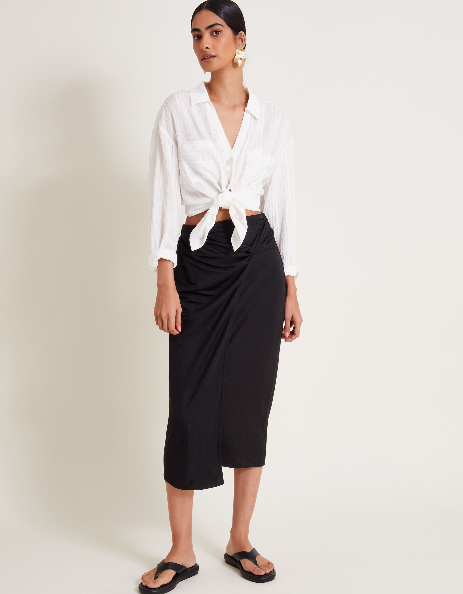 Wrap midi skirt 20 top