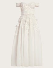 Luciane Off-Shoulder Wedding Dress, Ivory (IVORY), large