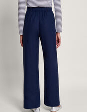 Mabel Regular Length Linen Pants , Blue (NAVY), large