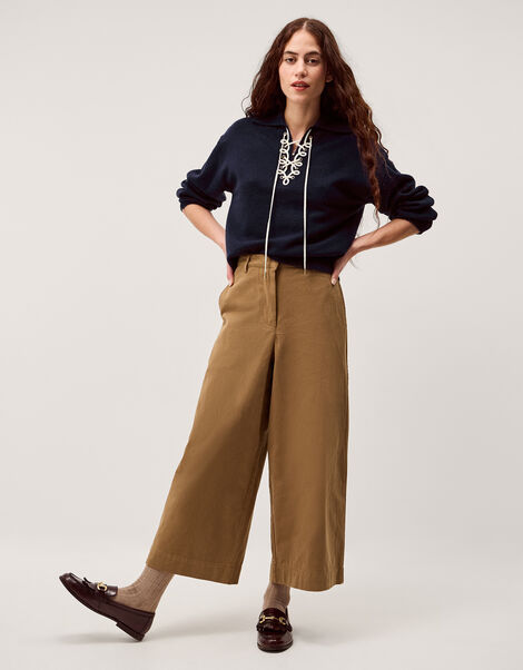 Terese Tie Collared Jumper, Blue (NAVY), large